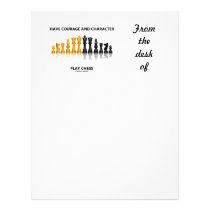 Have Courage And Character Play Chess (Chess Set) Letterhead Template
