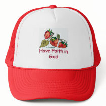 Have Faith in God Strawberry Mesh Hats