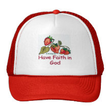 Have Faith in God Strawberry Mesh Hats