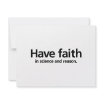Have faith is science and reason. personalized announcement