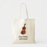 Have fiddle, will travel! tote bag