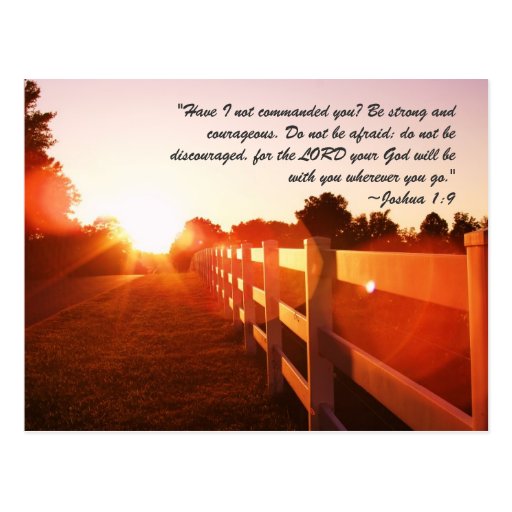 "Have I not commanded you? Be strong and courageou Postcard Zazzle