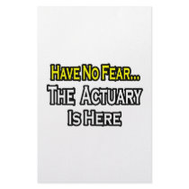 Have No Fear, The Actuary Is Here stationery