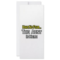Have No Fear...The Aunt Is Here Rack Card Design