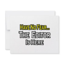 Have No Fear, The Editor Is Here Personalized Invites