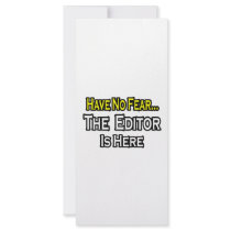 Have No Fear, The Editor Is Here rack cards by Editor_Shirts Have No Fear, The Editor Is Here rack cards