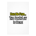 Have No Fear...The Son-In-Law Is Here Personalized Stationery