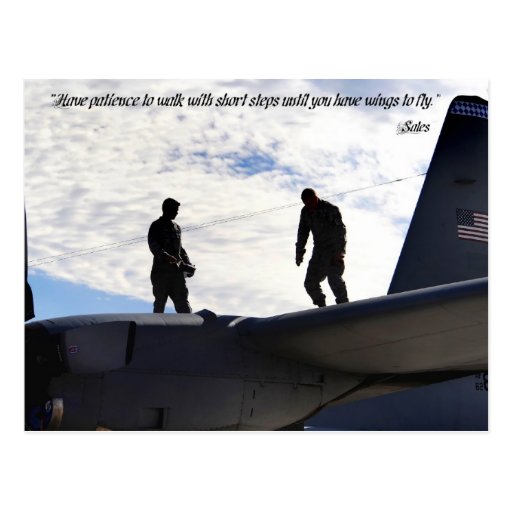 “Have patience to walk with short steps until you Postcard