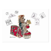 Have Suitcase-Will Travel Yorkshire Terrier Cards Business Card Templates