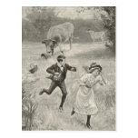 Have to run, antique image post card