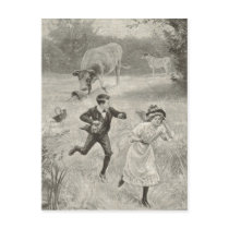 Have to run, antique image postcards by stefmck Have to run, antique image postcards
