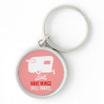 Have Wings Will Travel - Shasta Camping Keychain keychains