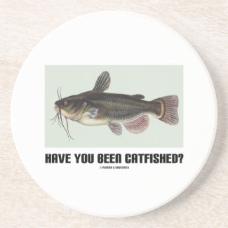 Have You Been Catfished? (Catfish Illustration) Beverage Coaster