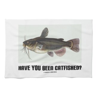 Have You Been Catfished? (Catfish Illustration) Kitchen Towels