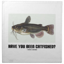Have You Been Catfished? (Catfish Illustration) Printed Napkin
