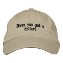 Have you got a dollar? embroidered hats by tina312 Have you got a dollar? embroidered hats