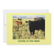 Have You Herd? Cattle Calves  Western Party Shower Announcements