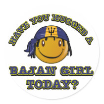 Have you hugged a Bajan gorl today? Round Sticker