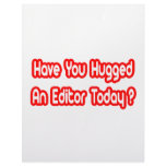 Have You Hugged An Editor Today? Letterhead
