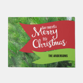 Have Yourself A Merry Little Christmas Personalize Doormat