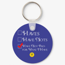 Haves Have Notes keychains