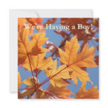 Having a Boy! invitations Baby Shower Autumn Leave
