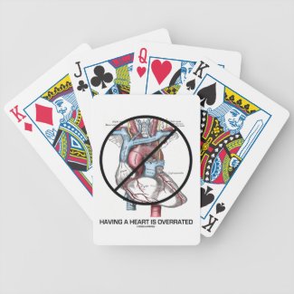 Having A Heart Is Overrated (Heart Cross-Out) Playing Cards