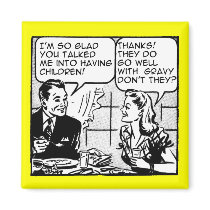 Having Children Funny Retro Fridge Magnet Humor