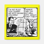 Having Children Funny Retro Fridge Magnet Humor Having Children Funny Retro Fridge Magnet Humor
