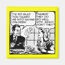 Having Children Funny Retro Fridge Magnet Humor