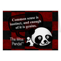 Having common sense makes you a genius greeting cards