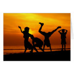 Having Fun at Sunset Greeting Card