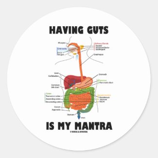 Having Guts Is My Mantra (Digestive System) Stickers