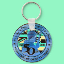 Hawaii 50th Keychain