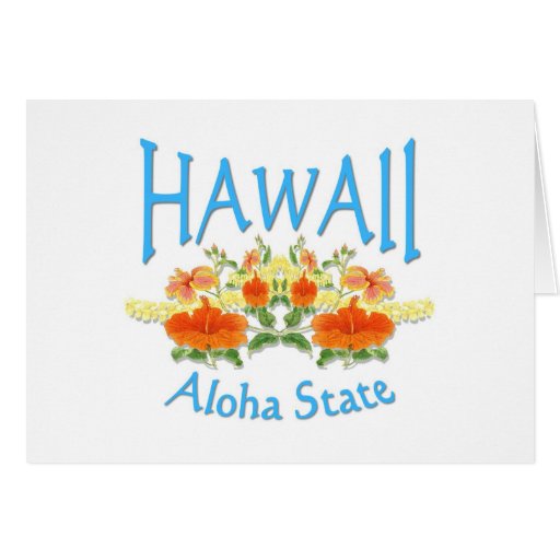 Hawaii Aloha State Greeting Card Zazzle