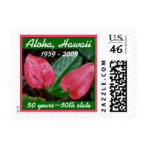 Hawaii : antheriums for the big 5-oh postage by Rebecca_Reeder Hawaii : antheriums for the big 5-oh postage