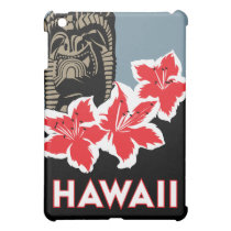 hawaii art deco retro travel poster ipad mini cases