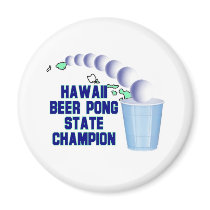 Hawaii Beer Pong Champion magnets by bartstshirts Hawaii Beer Pong Champion magnets