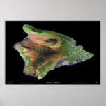 Hawaii (Big Island), Hawaii satellite poster