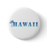 Hawaii blue palm trees buttons