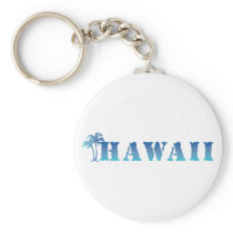 Hawaii blue palm trees keychains