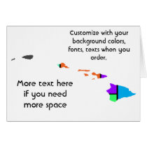 Hawaii Colorful Customize card how you like it by JKdesigns Hawaii Colorful Customize card how you like it