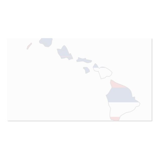 Hawaii Flag Map Business Card (back side)