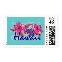 Hawaii floral postage stamps