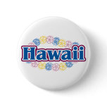 Hawaii flowers buttons