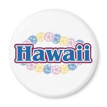 Hawaii flowers magnets