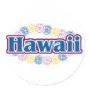 Hawaii flowers stickers
