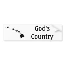 Hawaii, God's Country bumper stickers