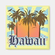 Hawaii Hawaiian Islands Sourvenir Refrigerator Magnets