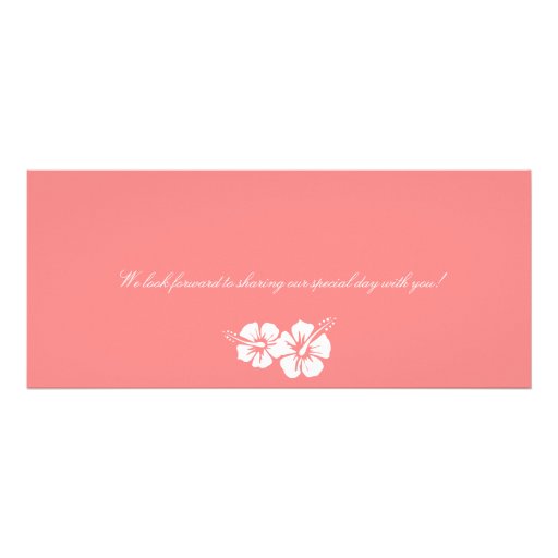 Hawaii Hibiscus Boarding Pass Wedding Invite